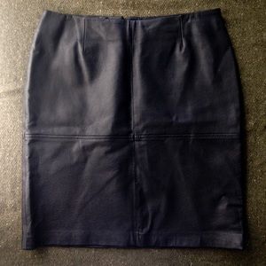 1990's VINTAGE leather pencil skirt